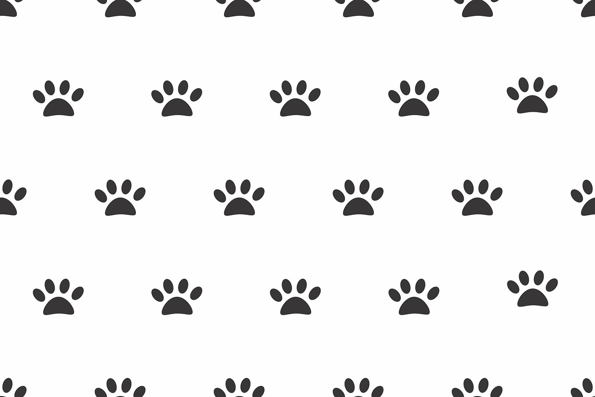 Seamless pattern with paw silhouette, a Pattern Graphic by Viktorijareut (Photo 1 of 5)