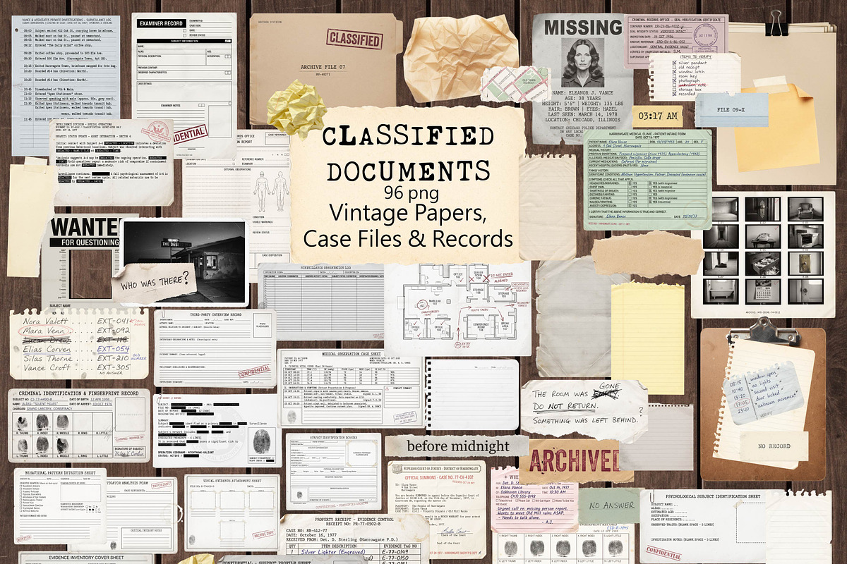 CASE FILES True Crime Detective Kit, an Object Graphic by DreamoraArt (Photo 4 of 8)