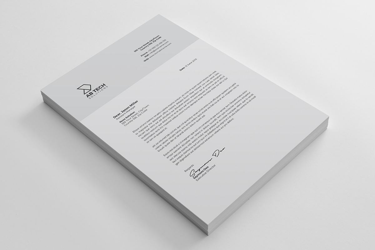 Letterhead, a Stationery Template by Creatune (Photo 2 of 4)