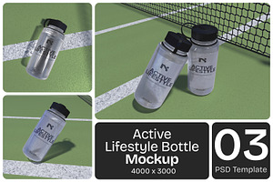Active Lifestyle Bottle Mockup, a Packaging Mockup by Permadi Creative