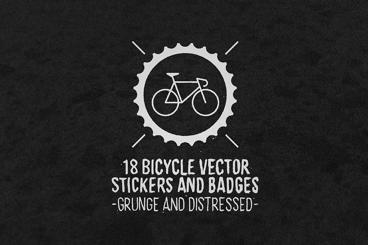 Bicycle Vector Stickers and Badges