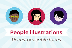 "Heads Up" People Illustrations