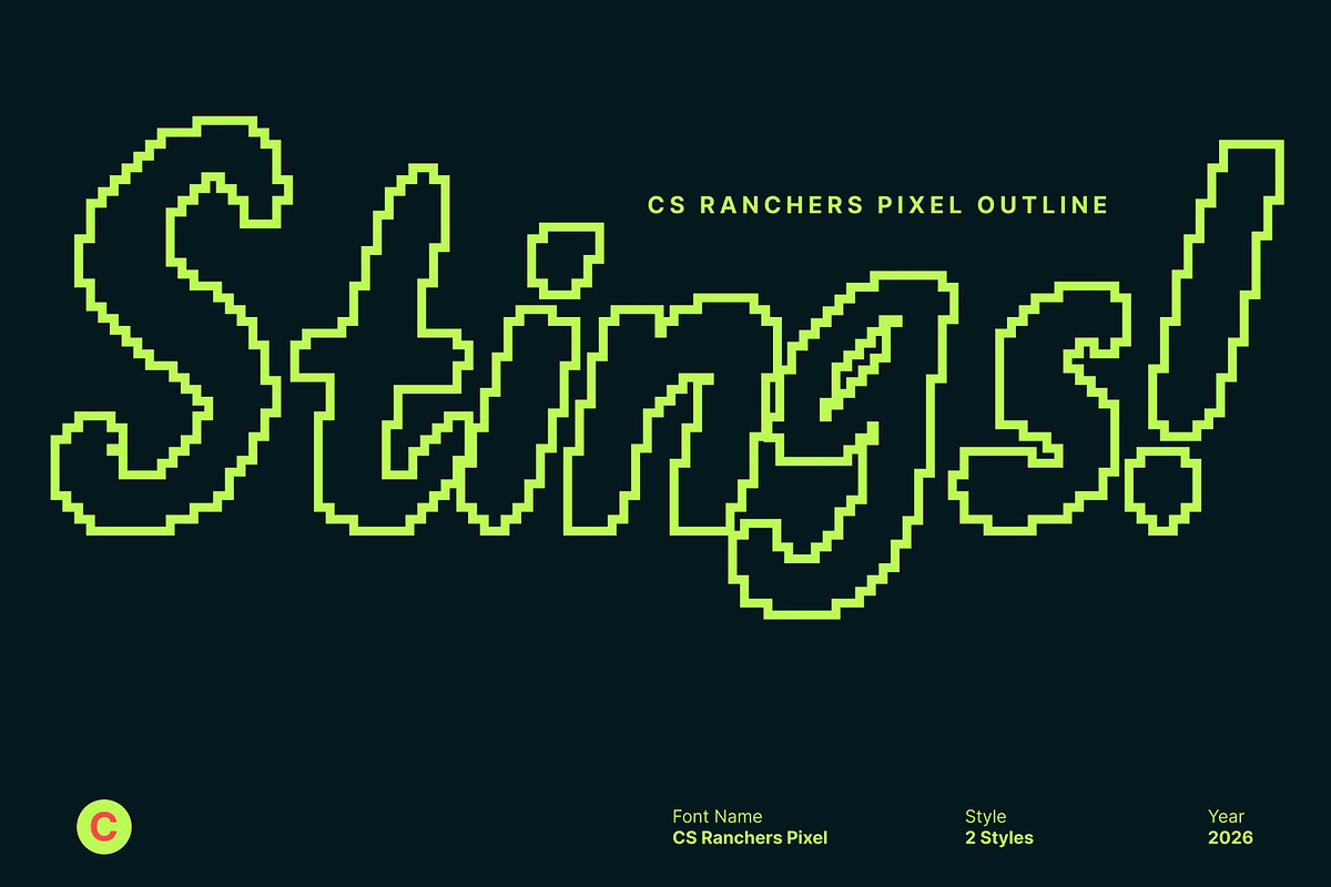 CS Ranchers Pixel, a Sans Serif Font by Craft Supply Co. (Photo 4 of 8)