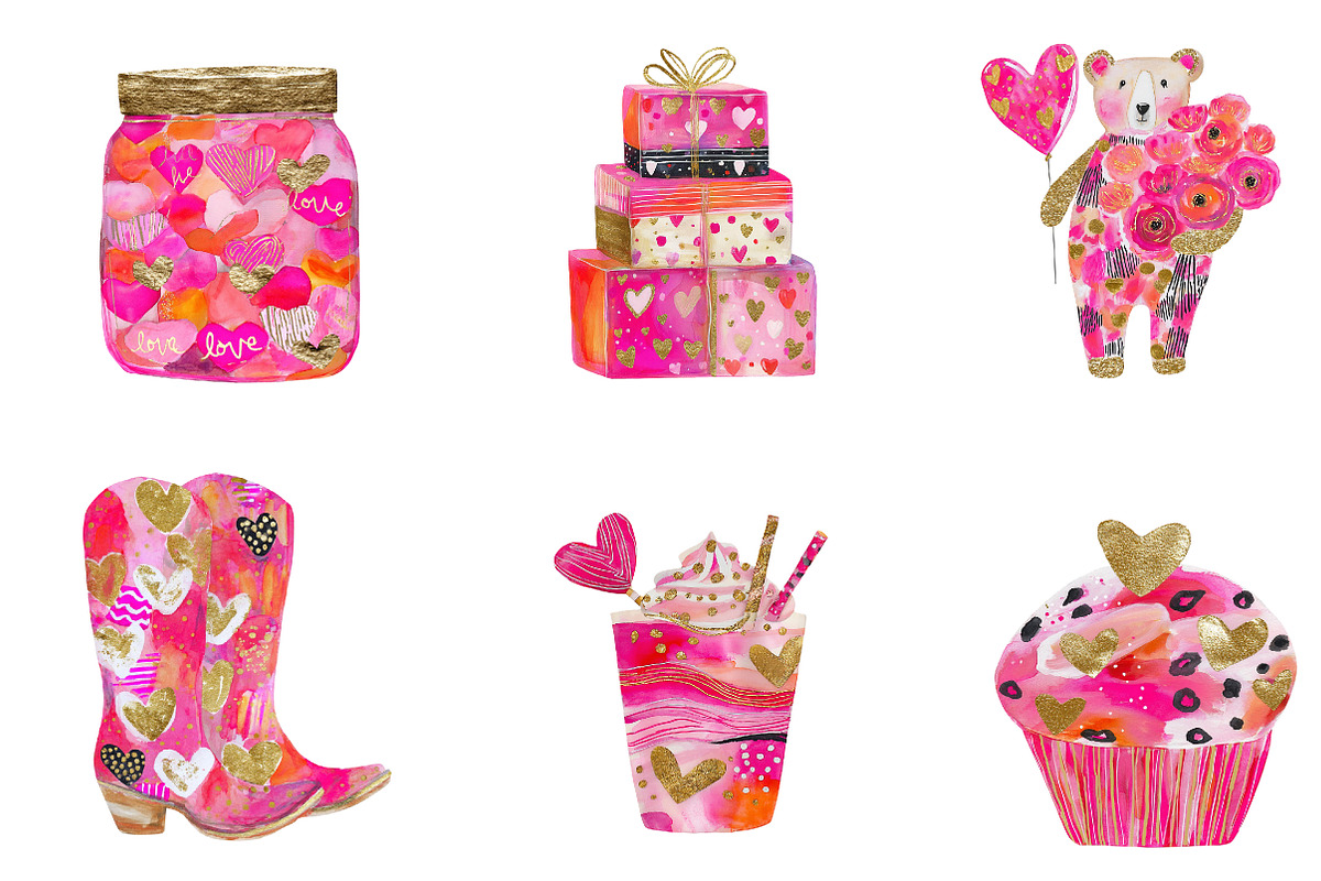 Cowgirl valentine clipart, an Illustration by CreationArt (Photo 3 of 6)