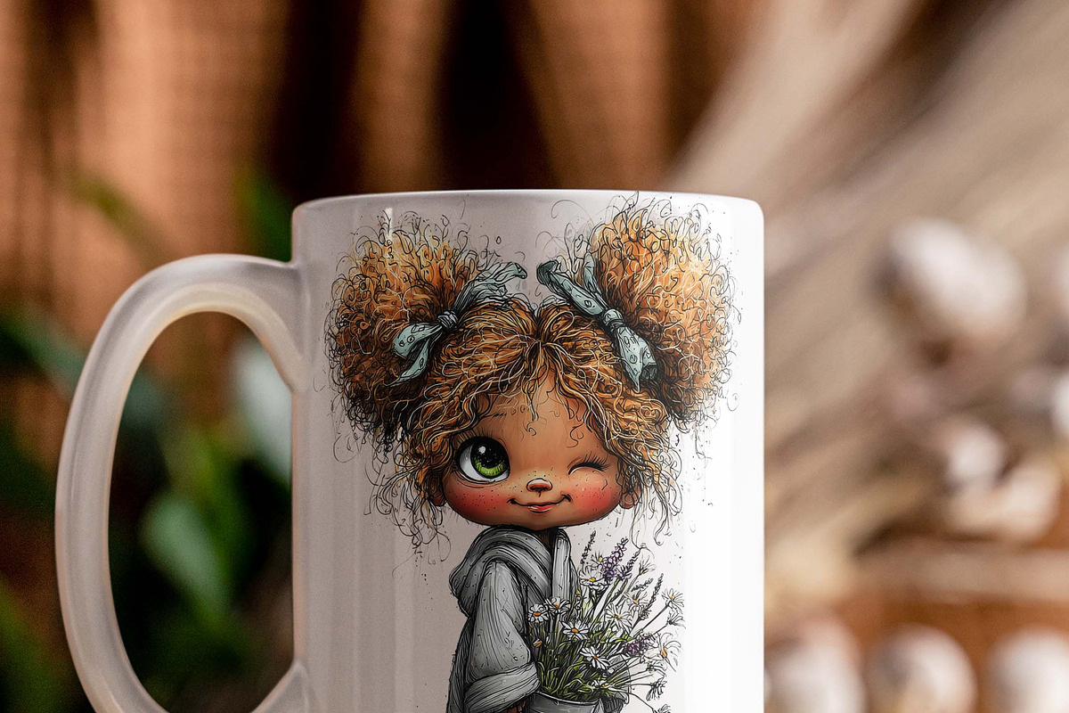 Easter Whimsical Girl & Animals PNG, an Illustration by one-touch (Photo 4 of 11)