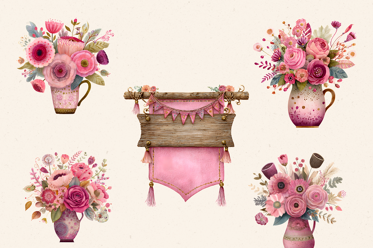 PINK 1ST RODEO CLIPART PACK, a Person Illustration by Daring Digies (Photo 7 of 10)