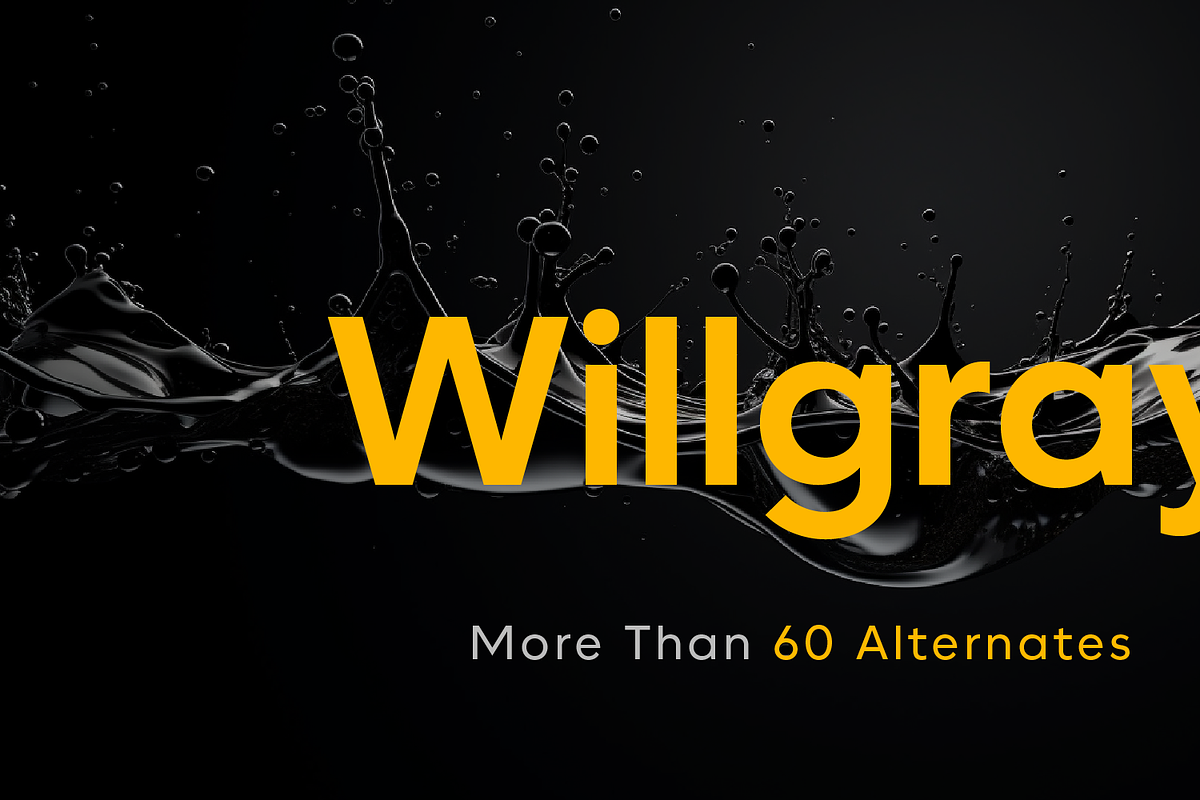 Willgray C, a Sans Serif Font by NicolassFonts (Photo 1 of 3)