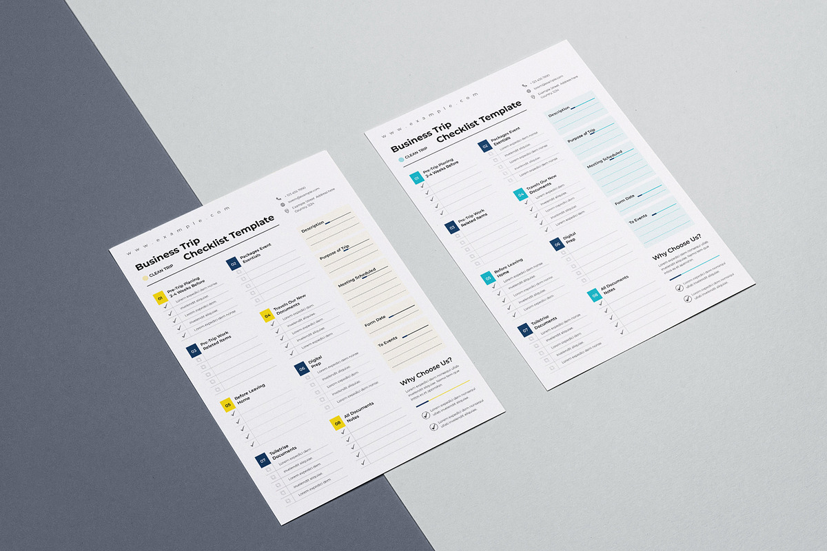 Business Trip Checklist Template, a Stationery Template by Creative-Work (Photo 4 of 4)