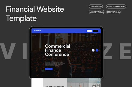 Modern financial website design