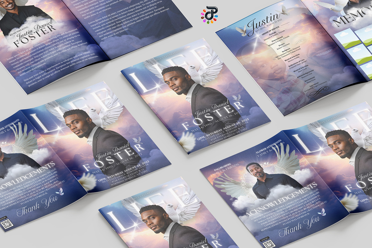 Elegant Canva Obituary Template Design preview 2