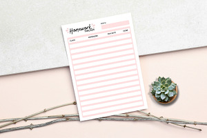 Editable Canva Homework Planner