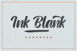 Ink blank brush font