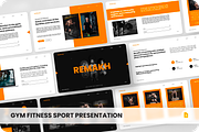 Gym Fitness Sport Google Slide, a Presentation Template by SquidPixey (Thumbnail 1 of 6)