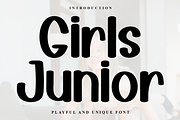 Girls Junior, a Sans Serif Font by InermediaSTUDIO (Thumbnail 1 of 8)