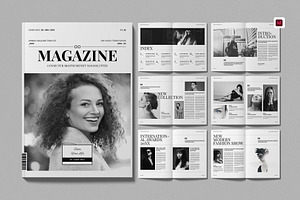 Minimal Magazine  Template, a Magazine Template by Work-Envance