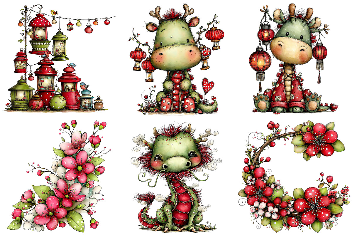 Chinese New Year Clipart, an Illustration by Craft Nest (Photo 8 of 8)