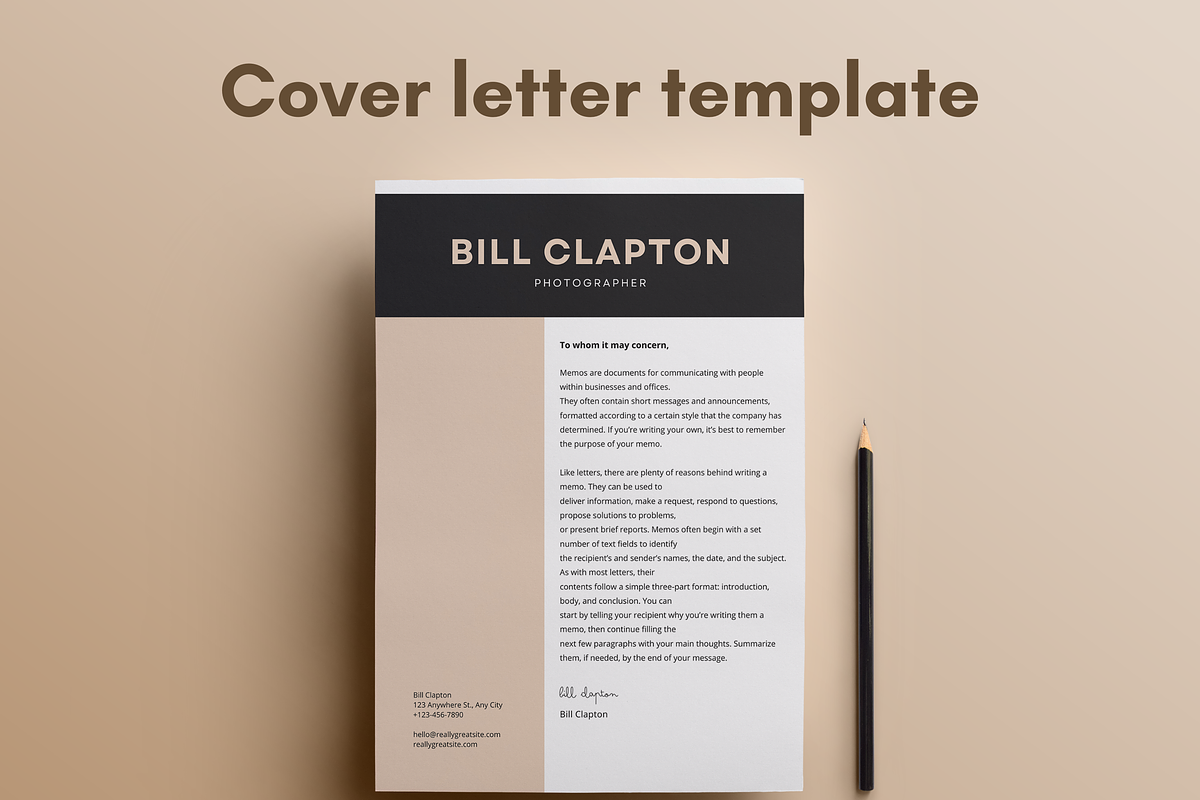 Simple Resume CV template Canva | Creative Market