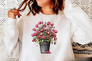 Spring Flower Bucket Sublimation Cli, an Illustration by SVGArt (Thumbnail 9 of 9)