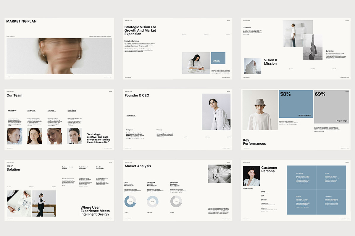 Hues : Marketing Plan Google Slides, a Presentation Template by Punkl Camp (Photo 4 of 4)