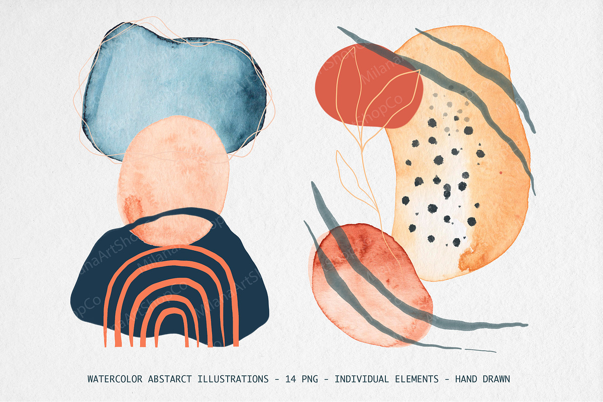 Watercolor & Procreate Abstract Art, a Texture Illustration by MilanaDesignShop (Photo 5 of 8)