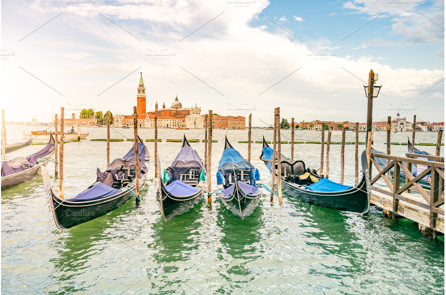 Romantic gondolas moored in Venice, an Architecture Photo by pytyczech