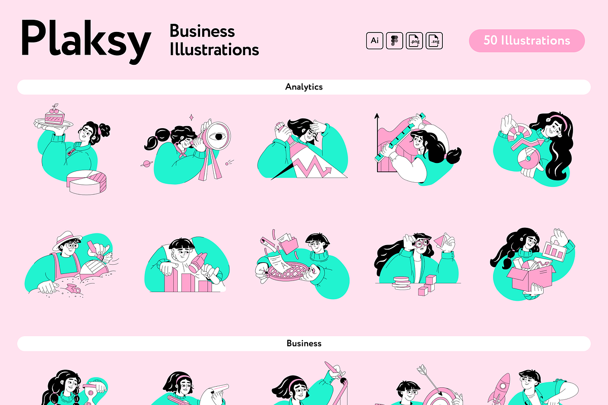 Plaksy Business Illustrations, a Finance Illustration by Welovegraphics (Photo 7 of 7)