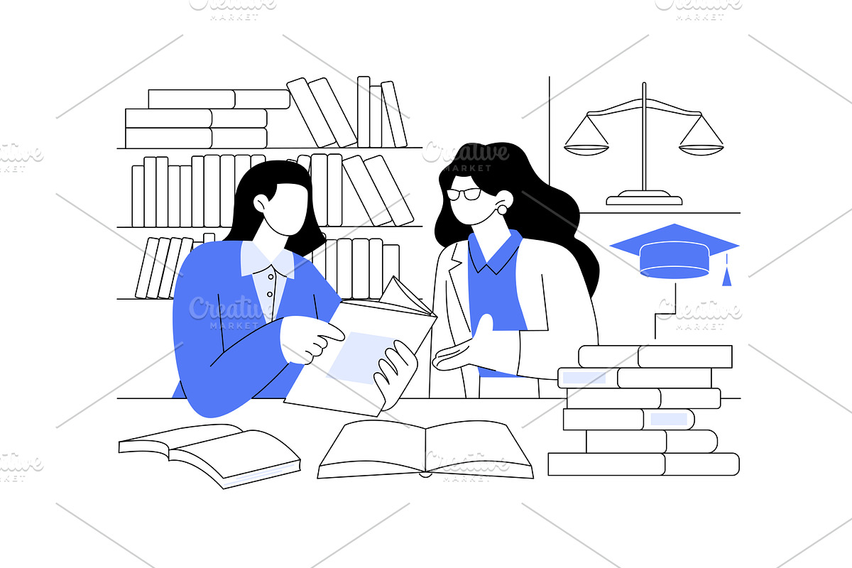 Legal practice isolated cartoon, an Education Illustration by Visual Generation