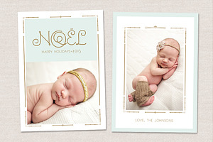 Christmas Noel Card Template CC017, a Card Template by OtoStudio