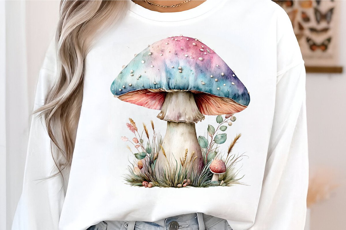 Watercolor mushroom clipart Bundle, an Illustration by GatewayDesign (Photo 4 of 5)