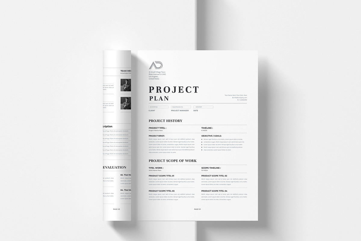 Project Plan | MS Word & Indesign, a Stationery Template by design_hut (Photo 6 of 6)