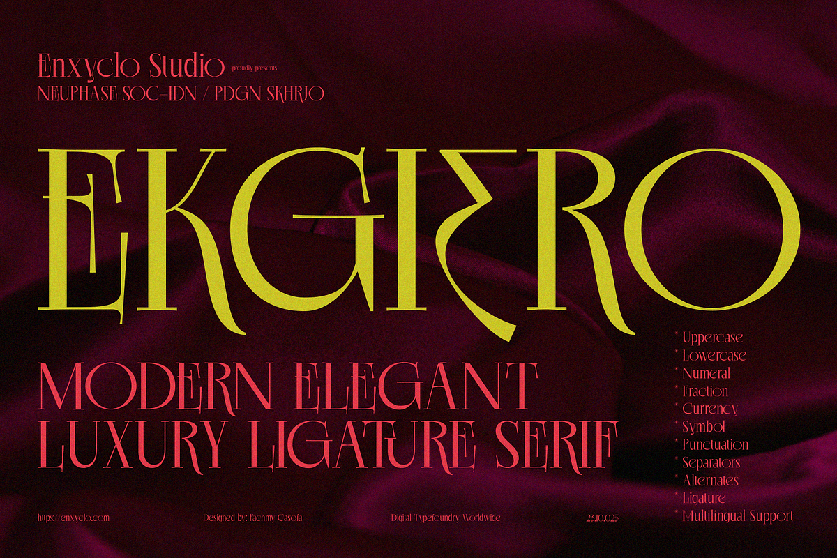 EKGIERO — Elegant Luxury Serif Font, a Serif Font by Enxyclo Studio (Photo 1 of 21)