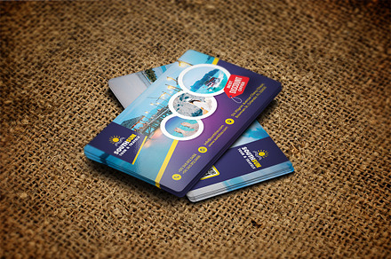 Tour and Travel Business Card, a Business Card Template by GraphicsEgg