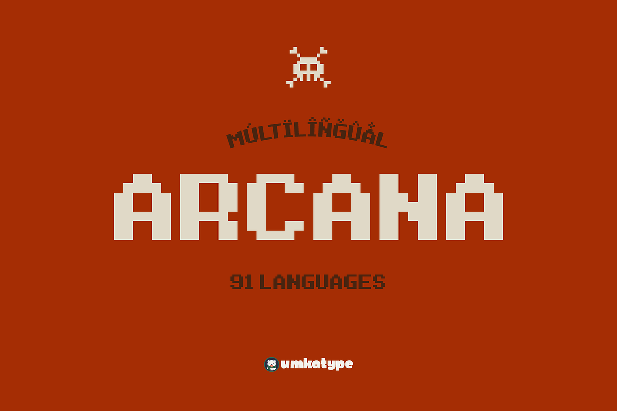 Arcana Game Pixel Font, a Font by alpercakici (Photo 1 of 13)