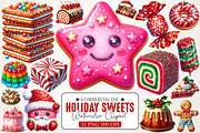 Retro Holiday Sweets PNG Bundle, an Illustration by RobertsArt (Thumbnail 1 of 7)