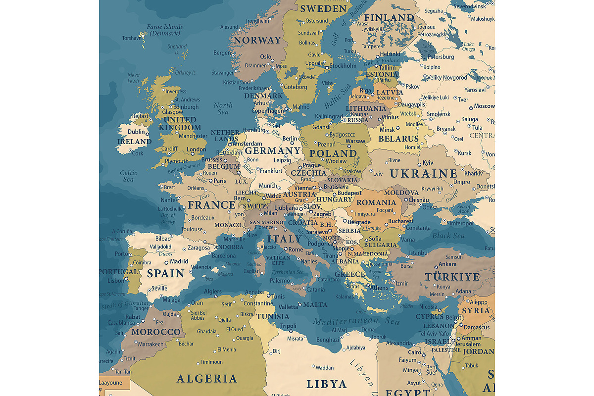 Vector World Map - Pacific View, a Graphic by PorcuPen Works (Photo 4 of 6)