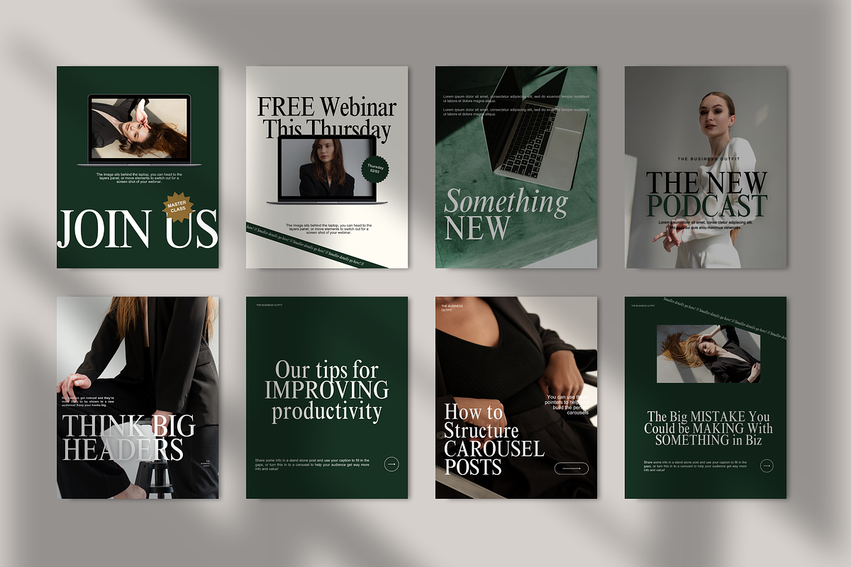 Canva Instagram Posts & Stories Luxe, a Social Media Template by thebusinessoutfit (Photo 2 of 23)
