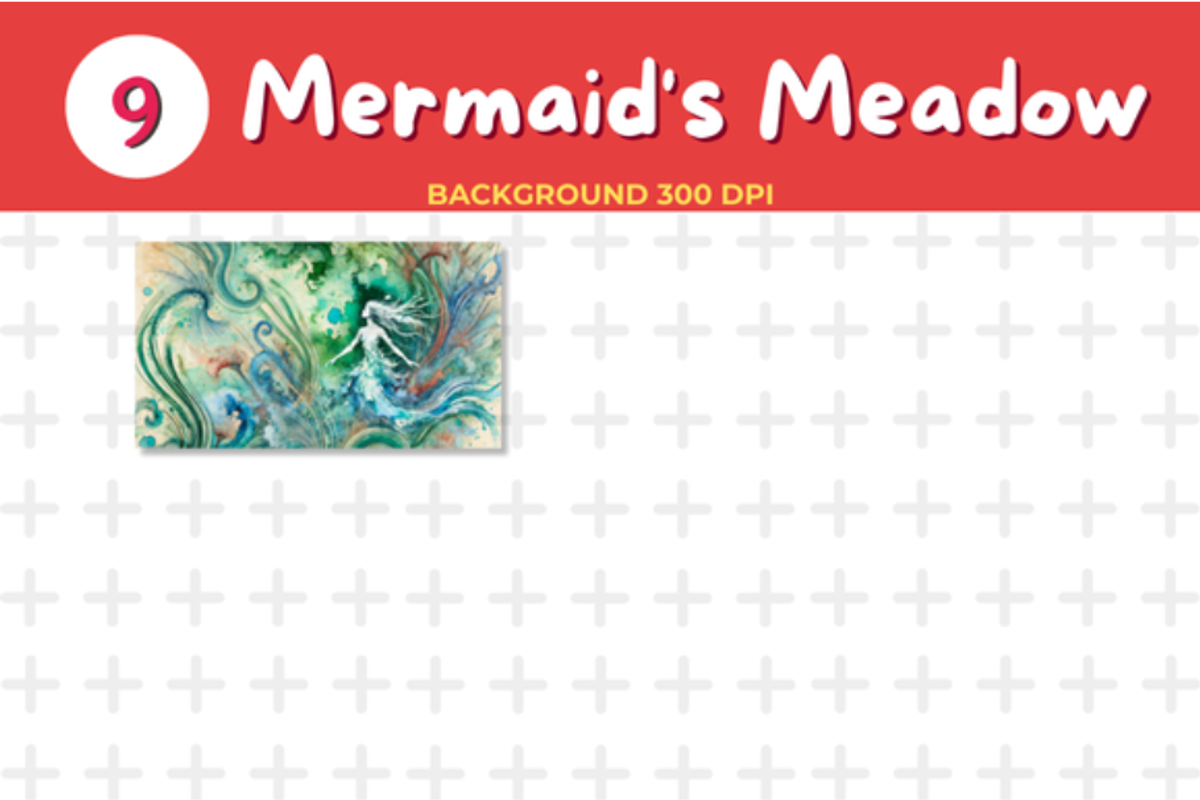 Watercolor Scene Mermaid’s Meadow Ba, an Education Illustration by John_Walker (Photo 4 of 4)