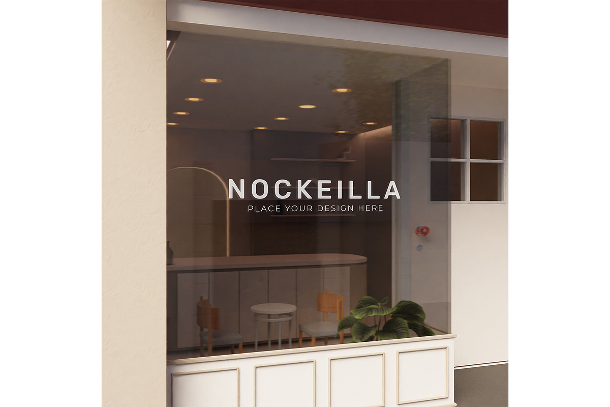 Window glass storefront logo mockup, a Product Mockup by Mockthethics. (Photo 4 of 13)