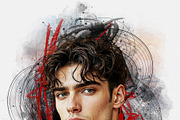 Abstract Portrait Watercolor Art, an Action Add-On by Photoshop Action (Thumbnail 14 of 21)