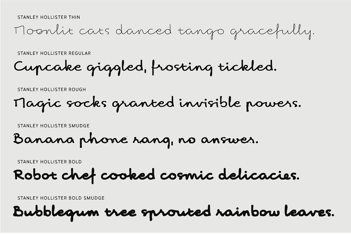 Stanley Hollister - Premium Bundle, a Handwritten Font by Punch (Photo 4 of 8)