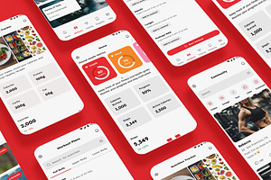 Health, Fitness, Steps, Workout App, an App Template by nagaredesignstudio
