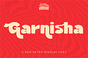 Garnisha - Retro Display Font, a Sans Serif Font by Rishsketch (Thumbnail 1 of 16)