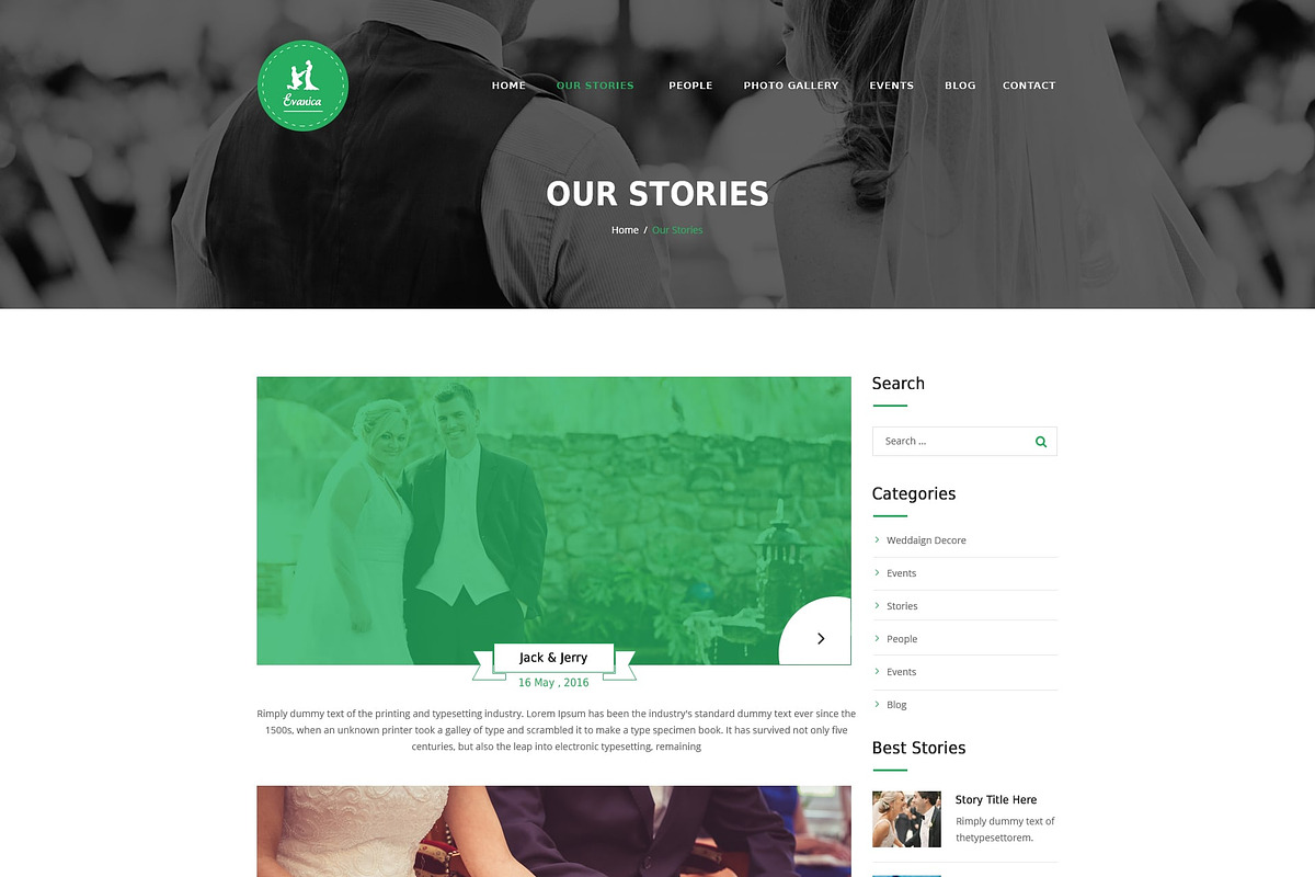 Evanica - Photoshop Template, a Websites & App Template by DigitalCenturySF (Photo 2 of 10)