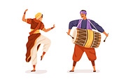 Indian musicians and dancers set, a Person Illustration by Good Studio (Thumbnail 6 of 6)