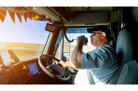 Truck drivers big truck right, a Transportation Photo by Ungvar Studio