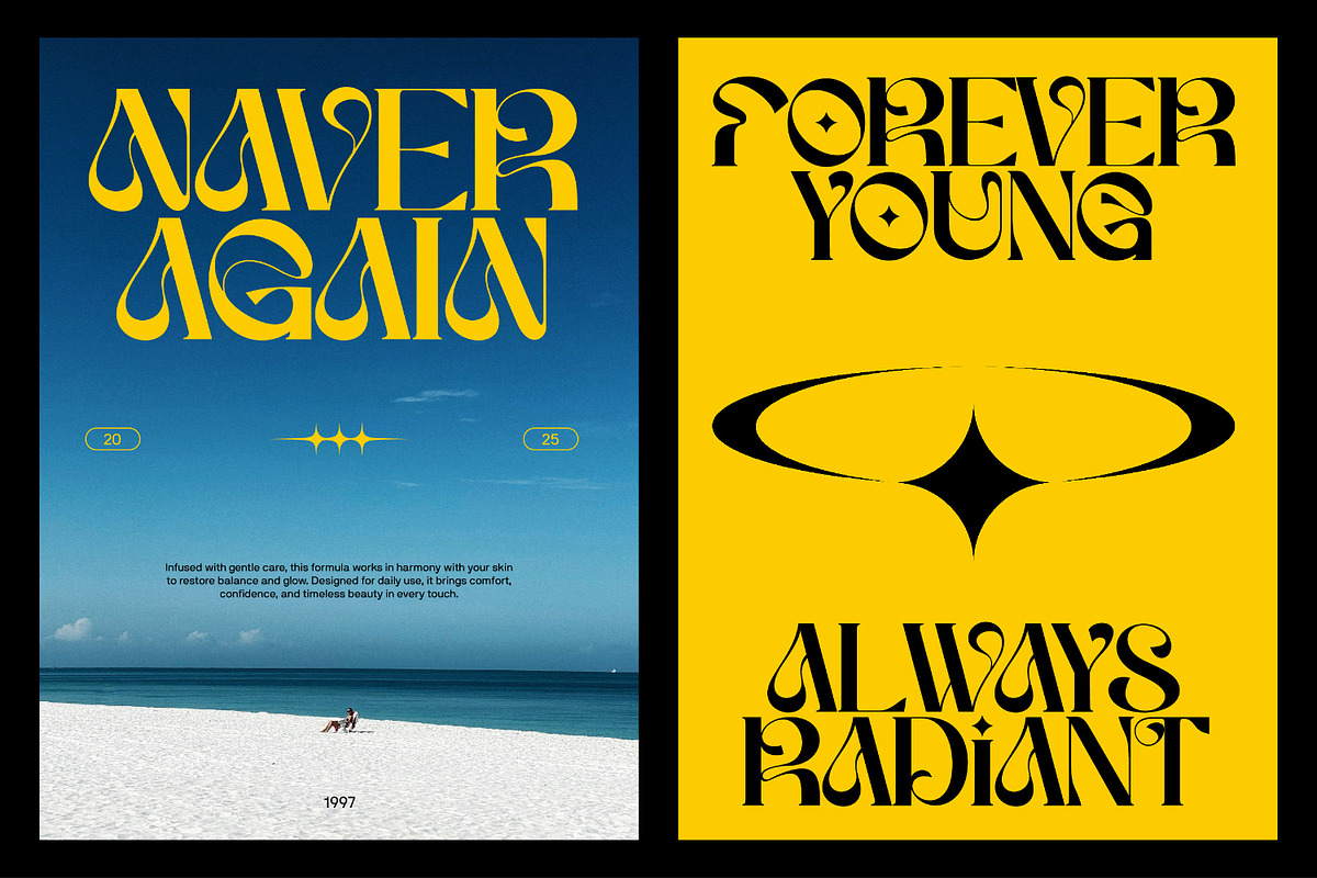 Wave Maska Font | Decorative Display, a Serif Font by Koplexs Studio (Photo 4 of 12)