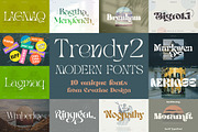 Trendy & Modern Fonts 2 - 10 Sets, a Font by Cruzine (Thumbnail 1 of 42)