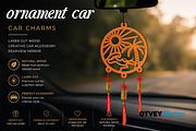 Beach Sunset Car Charms laser Cut, an Object Graphic by OTVEY DESIGN (Thumbnail 2 of 13)