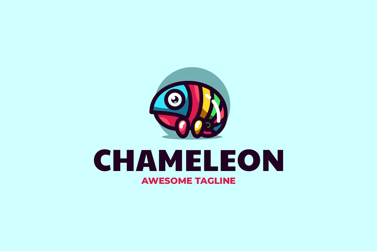 Chameleon Mascot Cartoon Logo, a Branding & Logo Template by Artnivora.Std
