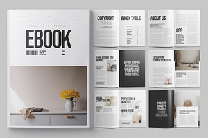 Minimal Ebook Design Template, a Brochure Template by HiveArts